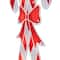 Lighted Holographic Candy Cane Christmas Window Silhouette - 12" - Clear Lights